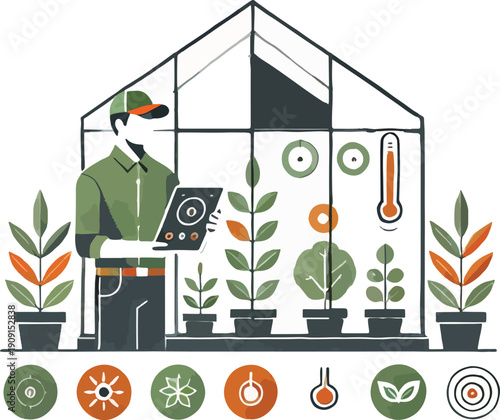 Greenhouse agriculture with farmer and monitoring tools Keywords: greenhouse, agriculture