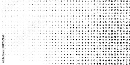 Modern dot halftone gradient texture. Vanishing polka dot background. Repeating dots gradation pattern abstract simple