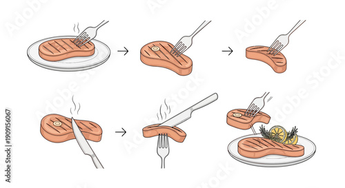 Step-by-step guide to cooking and serving a delicious grilled steak.