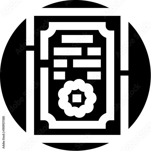 Certificate icon illustrating a formally structured document with text lines and a seal, representing official recognition of educational achievement, academic success, or professional award