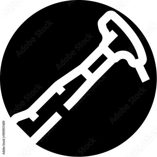 Intramedullary bone nail representing an implant used in orthopedic surgery to stabilize fractures within long bones, aiding healing and recovery in trauma patients