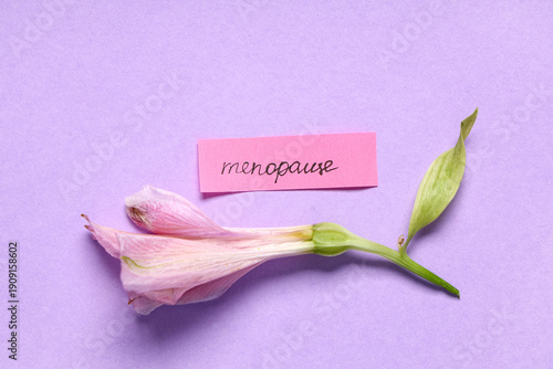 Paper with word MENOPAUSE a...