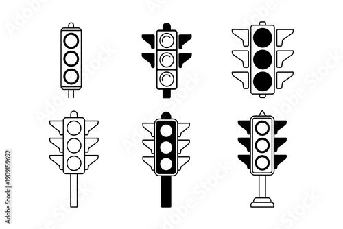 Variety of traffic light designs and configurations