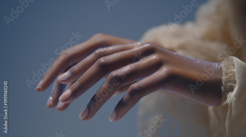 The interactive hologram suggests precise hospital diagnostics where doctors translate data into meaningful patient care. cinematic color correction, natural uneven lighting yet gentle backlight,