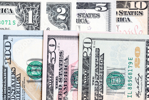 Closeup of American Dollar a business background