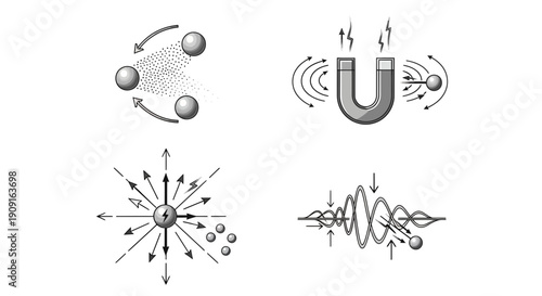 Physics Concepts: Atomic Structure, Magnetism, Radiation, and Waves