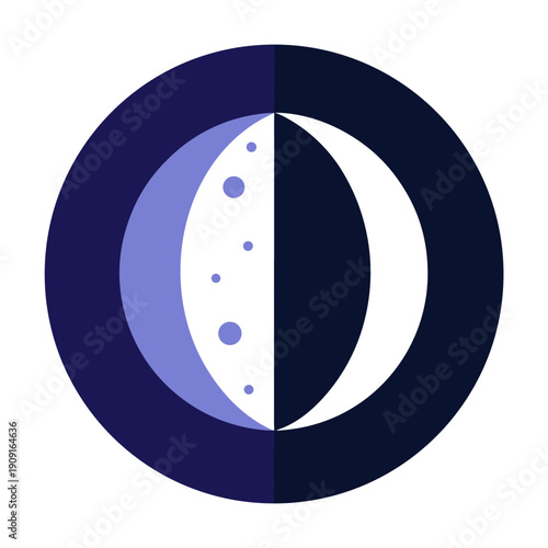 A graphic representation of the moon phases