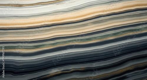 Abstract layered rock formation with wavy patterns