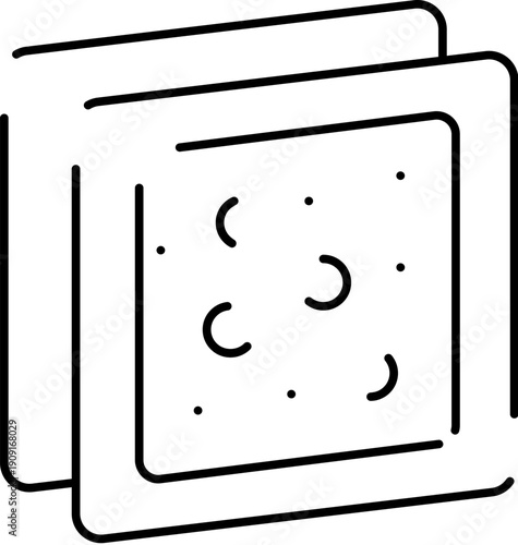 Tofu slices icon representing plant based protein for vegetarian and vegan diets, fresh soy bean curd block graphic for asian cuisine, cooking, nutrition and healthy eating