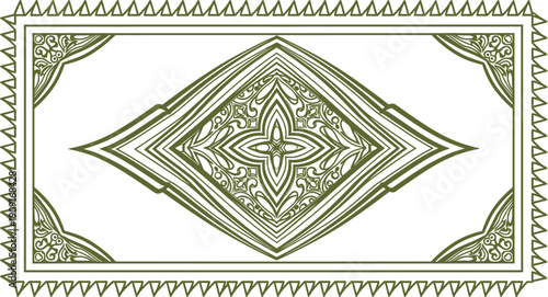 Intricate green ornamental design
