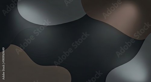 Abstract composition with dark and light spheres