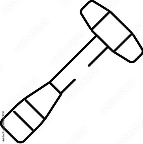 Reflex hammer providing a diagnostic tool for physicians checking patient reflexes and nerve responses during a medical physical examination, representing neurology concepts