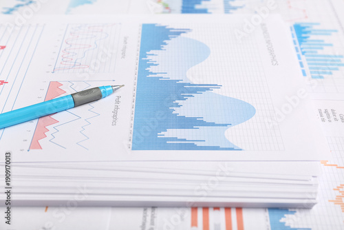 Many business graphics and ...