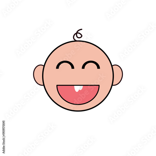 cute baby head vector design