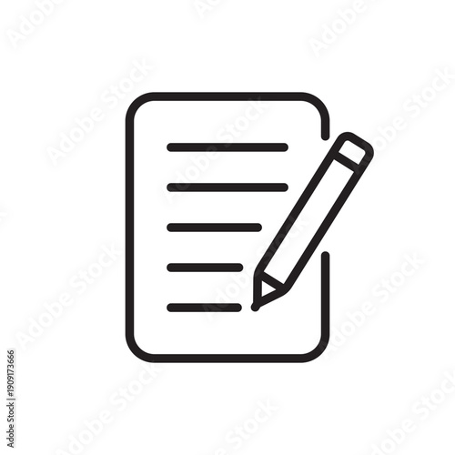 Outline contract icon isolated flat style design.