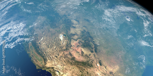 Canvastavla View of Rocky Mountains in United States, America