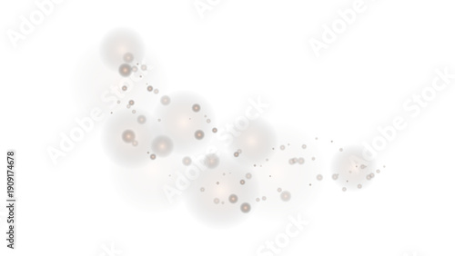 White Soap Bubbles and Foam Floating on Clean White Background
