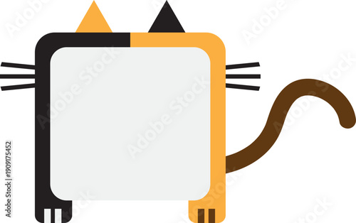 고양이 동물 메모지 텍스트 상자 글 상자 프레임