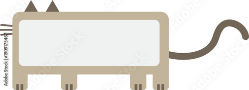 고양이 동물 메모지 텍스트 상자 글 상자 프레임01