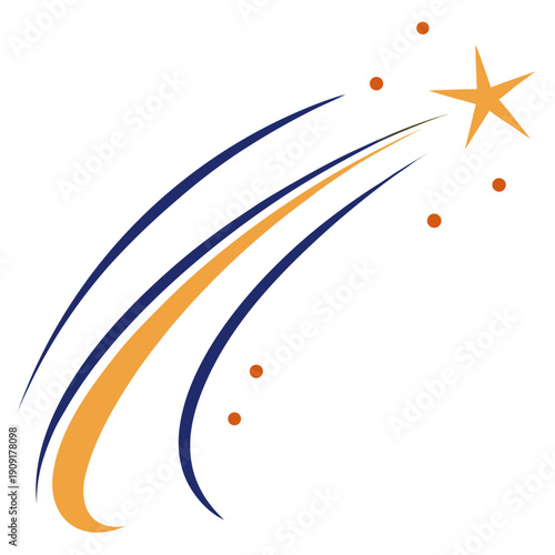 A shooting star streaks across the night sky leaving a trail of sparks