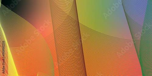 Red tomato and chocolate color abstract shape grainy gradient background with black backdrop and noisy texture wide banner poster header design