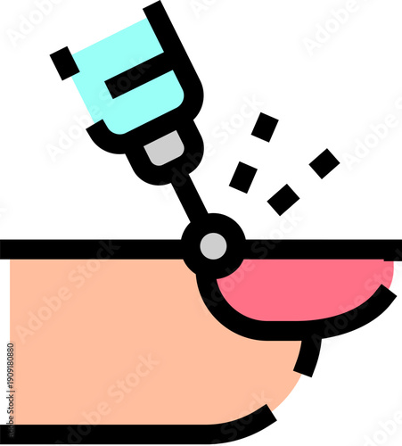 Hand experiencing professional manicure treatment, carefully shaping and cleaning the nail bed and surrounding skin, highlighting personal grooming and beauty methods