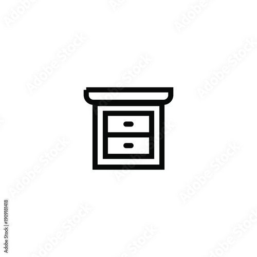 drawer icon vector