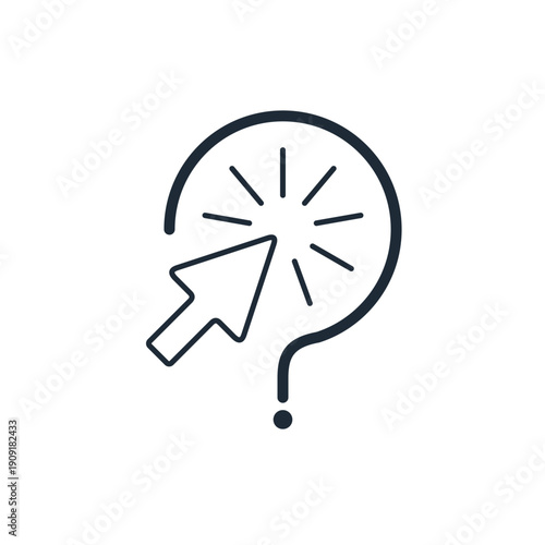 Ask a question. Get help or advice. Vector linear icon isolated on white background.