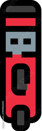 Red electric rechargeable shaver icon representing modern personal grooming tools and hygiene appliances, emphasizing self care and daily beauty routines