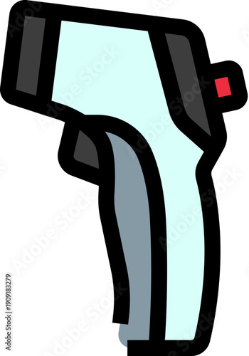 Infrared thermometer providing contactless temperature measuring for health monitoring and fever detection, essential for medical diagnostics and public safety protocols