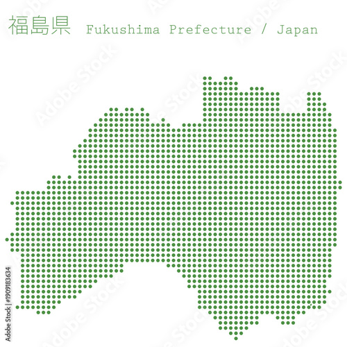 イラスト素材：日本地図　福島県ベクターイラストマップ	