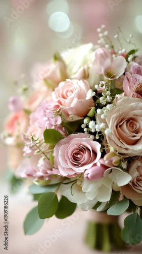 エレガントな花束の動画｜バラ＆カーネーション 