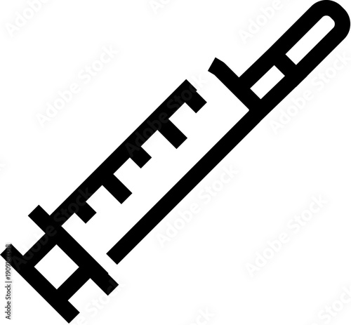 Syringe icon illustrating medical procedures, disease prevention, and public health campaigns, offering a clear visual for healthcare, treatment, or vaccination concepts