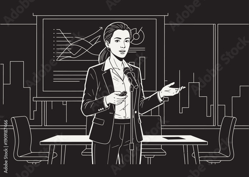 a woman in the office