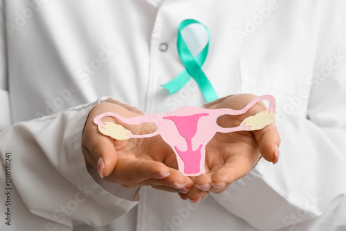 Female doctor with turquois...