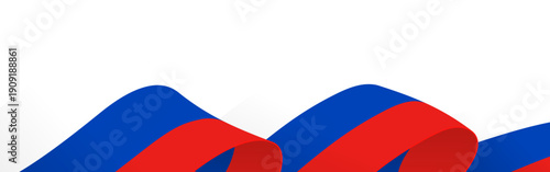 Russia flag border, Russian background, waving flag banner