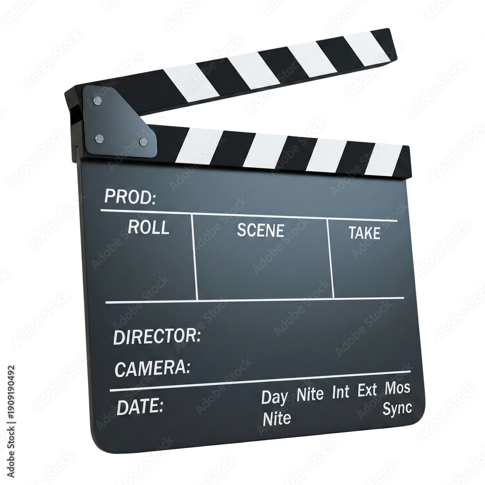 Fototapeta premium Professional film clapper board for movie production