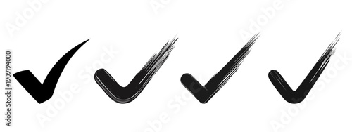 Häkchen-Symbolset. handgezeichnete Skizze.