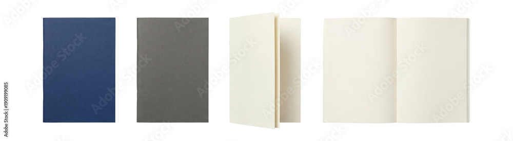 Fototapeta premium Passport-style booklet blank set.