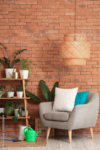 Cozy living room corner wit...