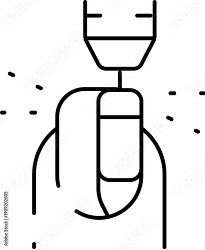 Hand receiving professional nail drill treatment, technician shaping and polishing the fingernail with fine dust particles visible, modern salon manicure care and grooming