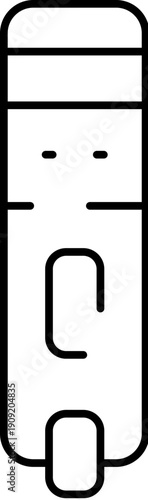 Diagnostic test device showing a clear positive line, symbolizing successful detection or confirmation of a medical condition, home screening, pregnancy or rapid diagnostic result