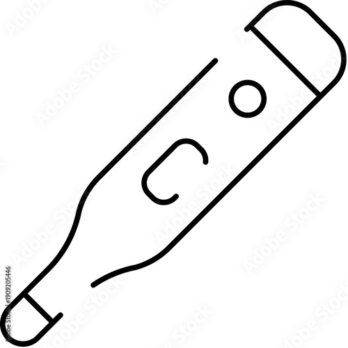 Medical thermometer icon representing health, illness, diagnostics, and fever measurement, essential for monitoring body temperature and health conditions