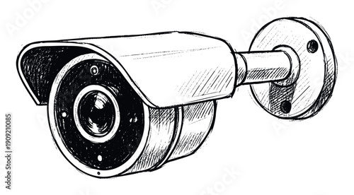 Security camera device for advanced surveillance system equipment and property protection technology for crime prevention and public safety monitoring applications