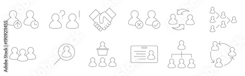 business people meeting vector icons