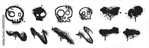  graffiti spray print ink paint spot brush stain drop art 