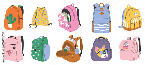  set of backpacks for preschoolers school kids university