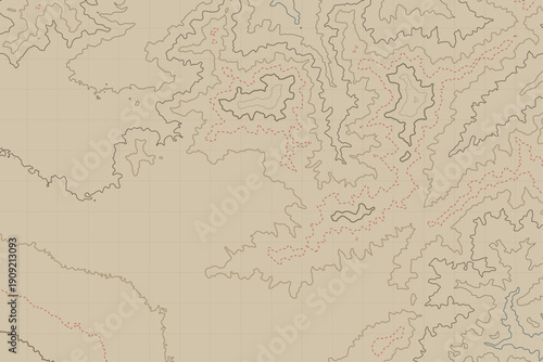 Subtle Beige Topographic Terrain Map Vector Texture