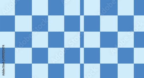 A blue and light blue checkerboard pattern with slight imperfections on edges