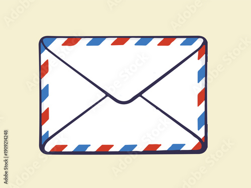 Closed white postal mail envelope.